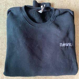 bella + canvas “news” crewneck sweatshirt